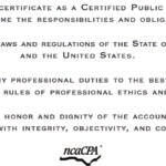 Adoption of the Oath of a North Carolina CPA