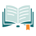 CommunityCollege Open Book Graphic with Bookmark