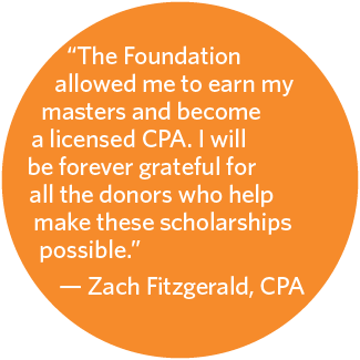 Zach Fitzgerald Quote Graphic - Orange Circle