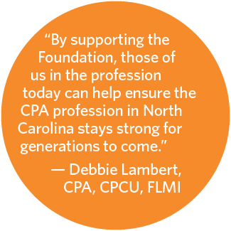 foundation-quote-Lambert Debbie Lambert Quote Graphic - Orange Circle