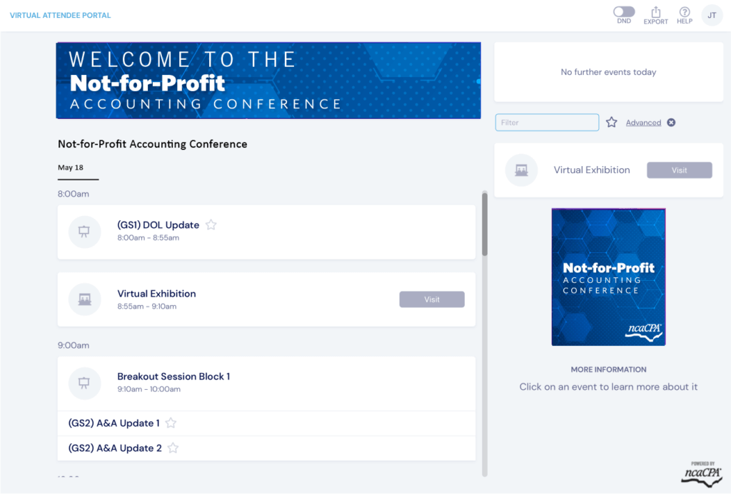 NotforProfit Accounting Event Experience Conference Information