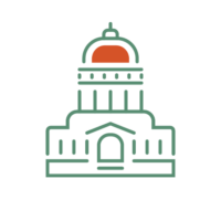 Government Building Graphic - light green