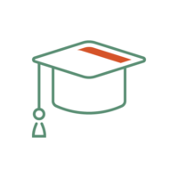 Graduation Cap Graphic - light green