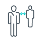 SYM-distance Social distancing icon graphic
