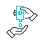 Hand sanitizer icon graphic