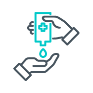 SYM-sanitize Hand sanitizer icon graphic