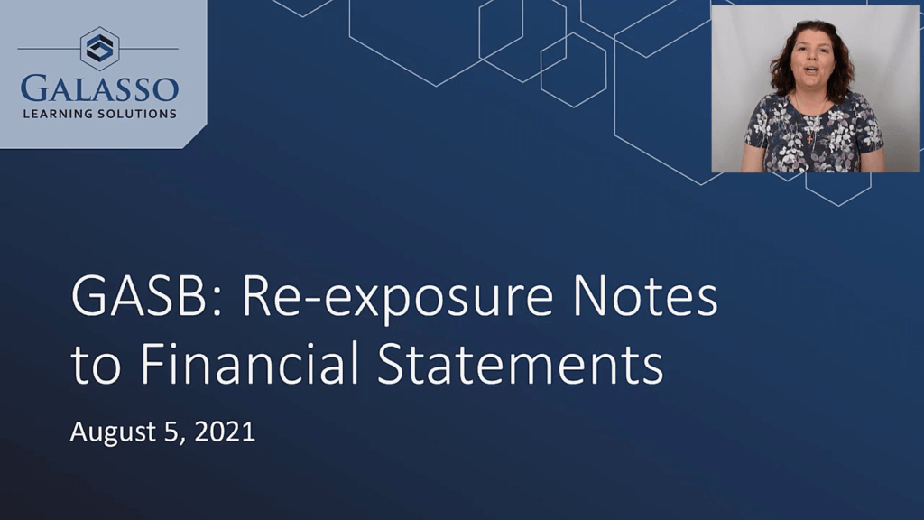 GASB: Re-exposure Notes to Financial Statements thumbnail