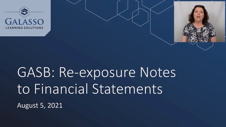 GASB: Re-exposure Notes to Financial Statements thumbnail