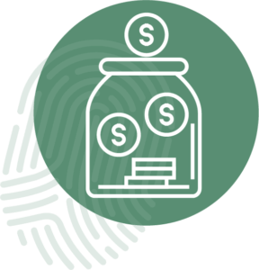DEI-Financial-assistance-icon Savings Jar with Money Graphic Icon - Green
