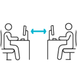 staff-working-space-icon Space between seats icon