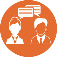 Key Person Program Graphic Icon - Orange