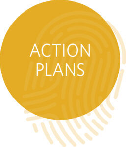 Action Plans yellow thumb print graphic