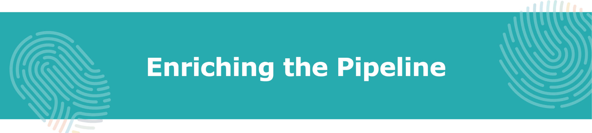 enriching the pipeline teal header enriching the pipeline header graphic - teal