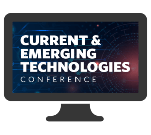 Current and Emerging Technologies Conference Laptop Graphic