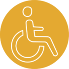 Handicap Accessible Event Spaces Icon - Yellow