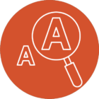 TEXT APPROPRIATE FOR SCREEN READERS Text appropriate for screen readers icon - red