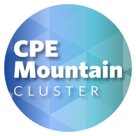 CPE Mountain Cluster Circle Graphic Icon