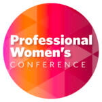 Professional Women's Conference Circle Icon Graphic